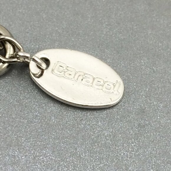 Caracol Lightweight Red Black Silver Plastic Rounds Circles Geometric Necklace - Picture 2 of 7